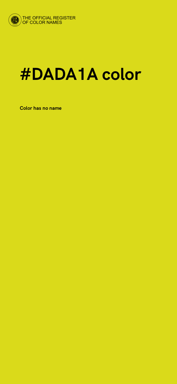 #DADA1A color image
