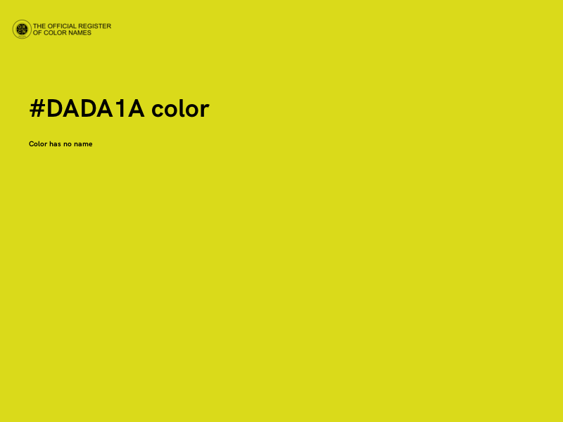 #DADA1A color image
