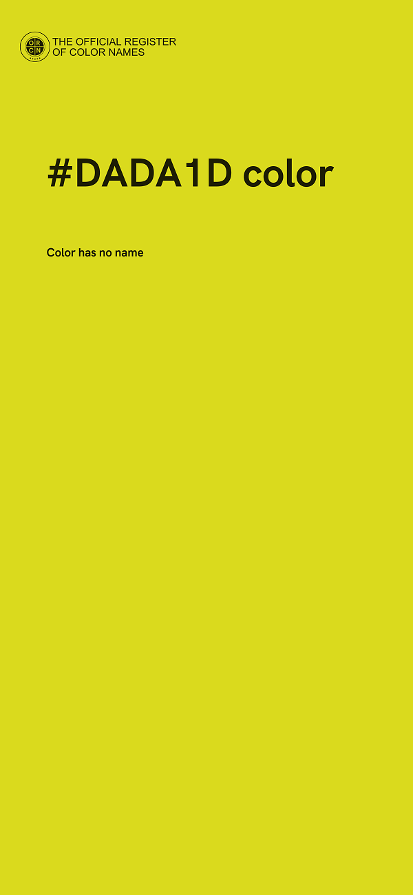 #DADA1D color image