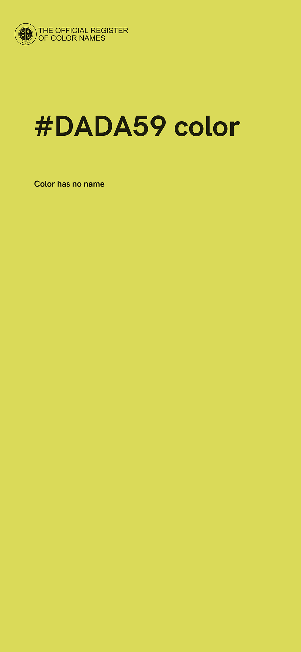 #DADA59 color image