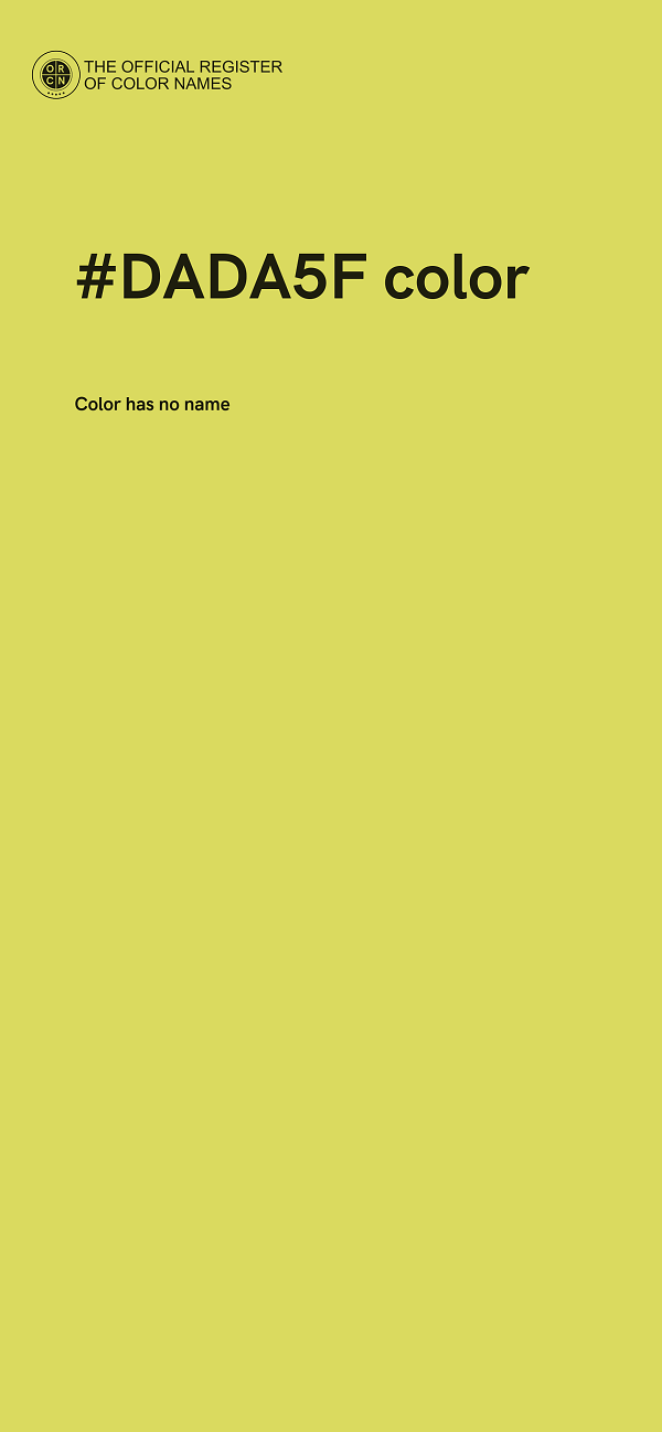 #DADA5F color image