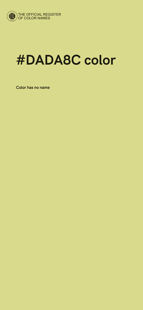#DADA8C color image