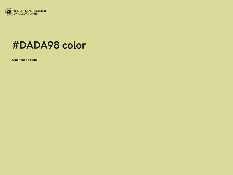 #DADA98 color image