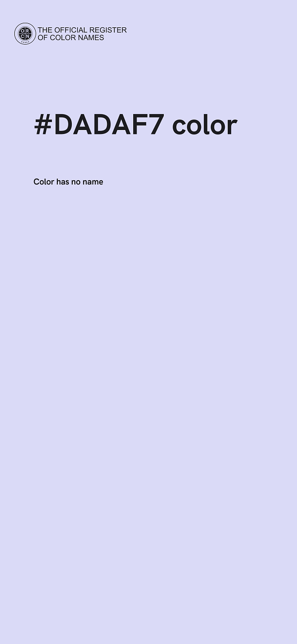 #DADAF7 color image