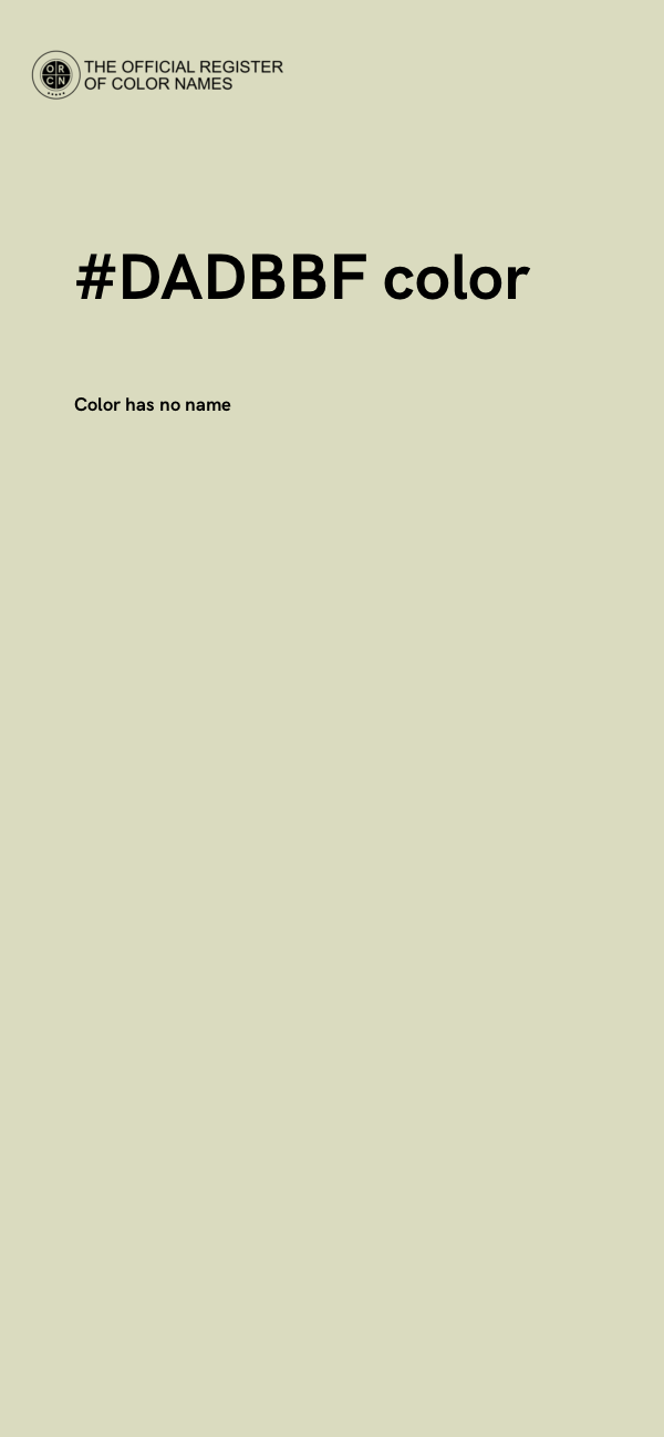 #DADBBF color image