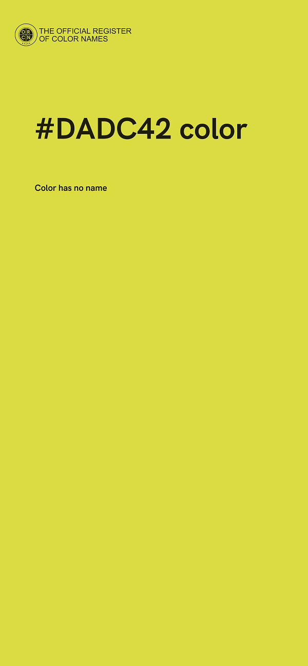 #DADC42 color image