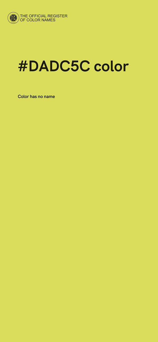 #DADC5C color image