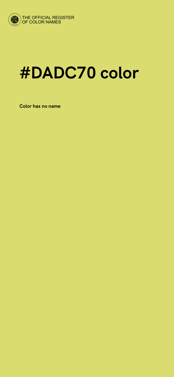 #DADC70 color image