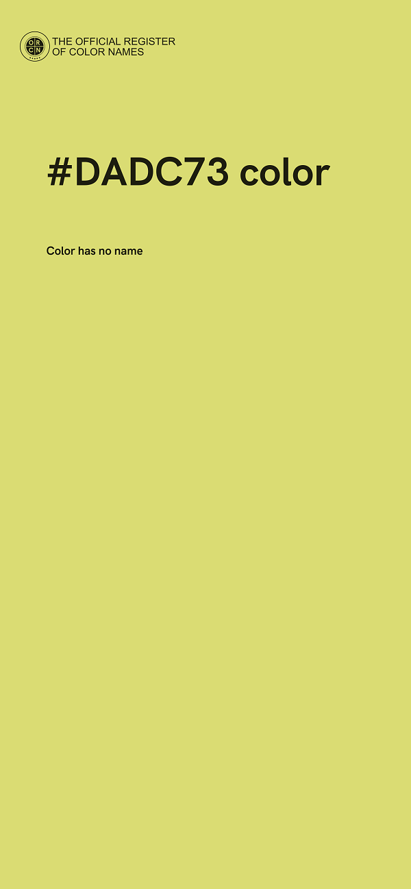 #DADC73 color image