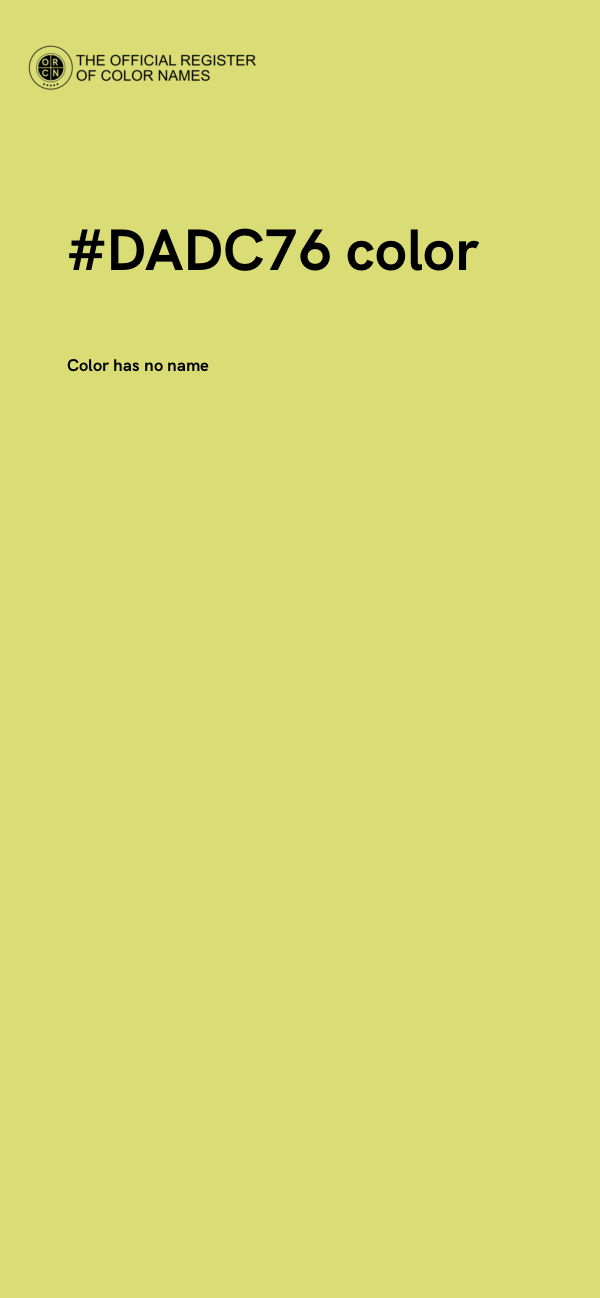 #DADC76 color image