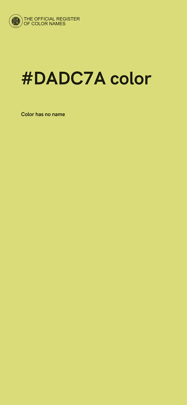 #DADC7A color image