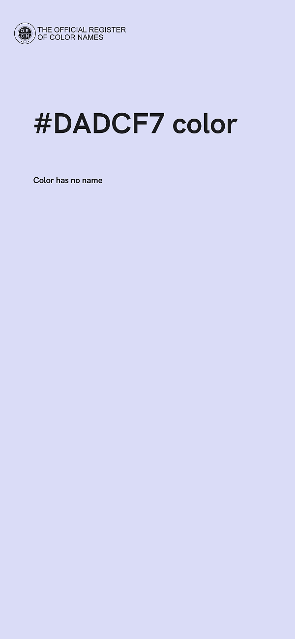 #DADCF7 color image
