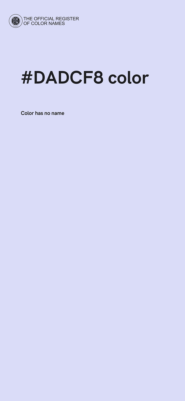 #DADCF8 color image