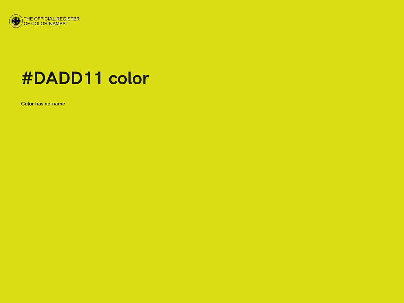 #DADD11 color image