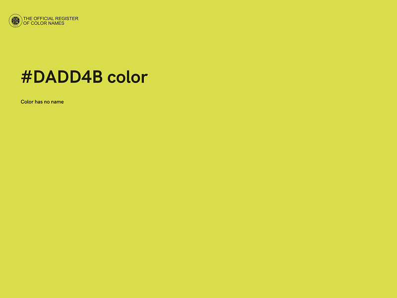 #DADD4B color image