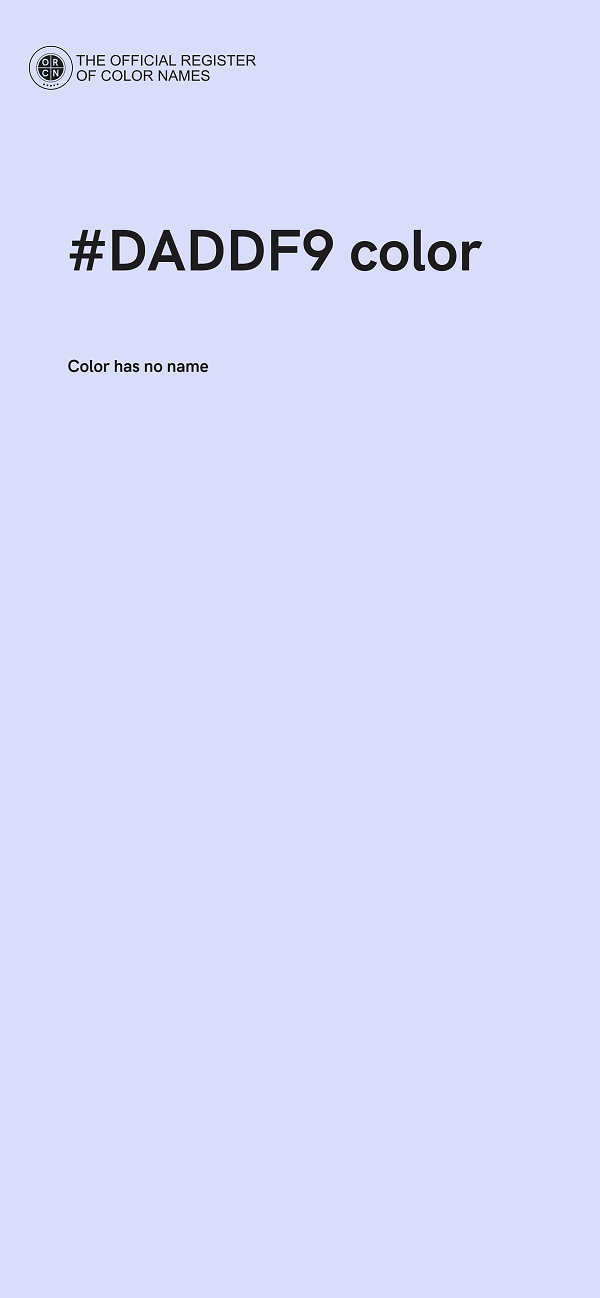 #DADDF9 color image