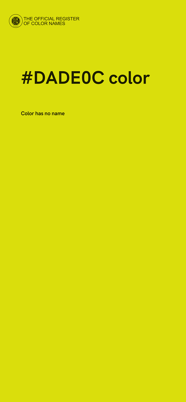 #DADE0C color image