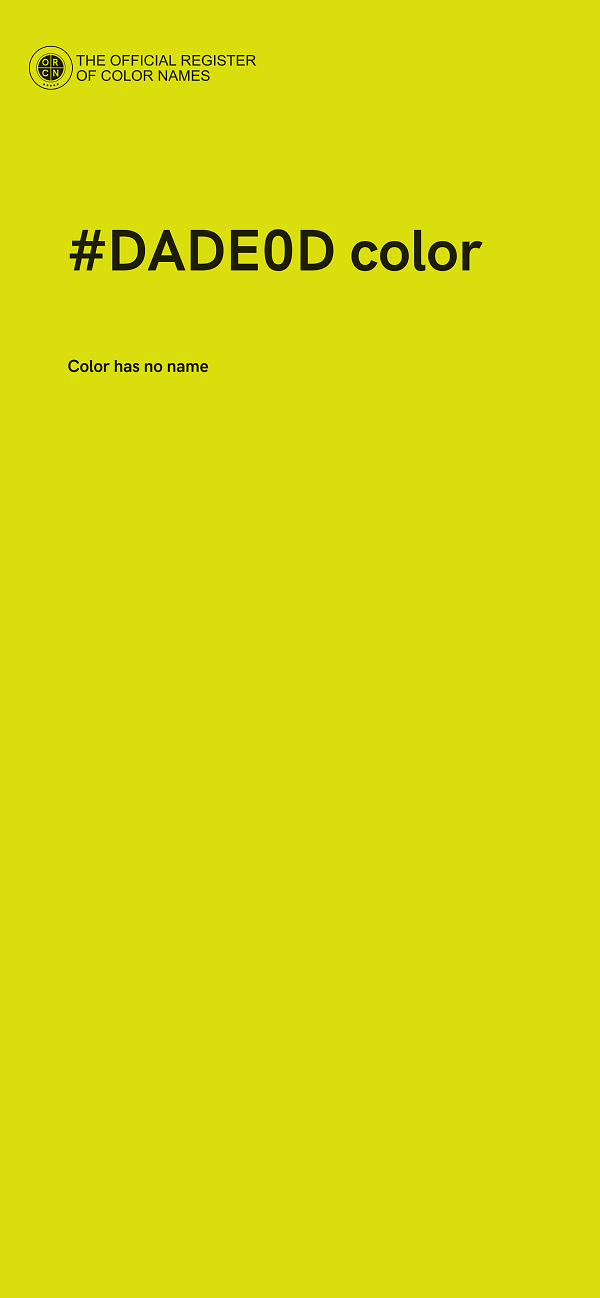#DADE0D color image
