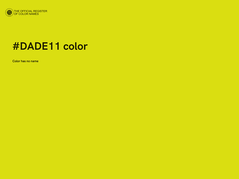 #DADE11 color image