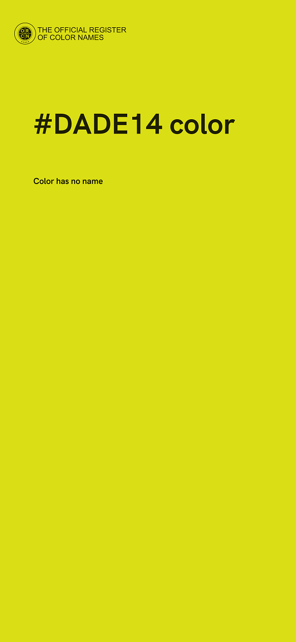 #DADE14 color image