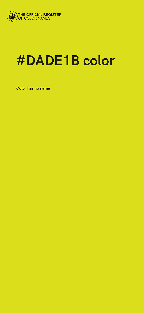 #DADE1B color image