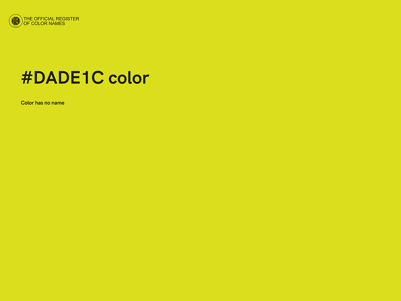 #DADE1C color image