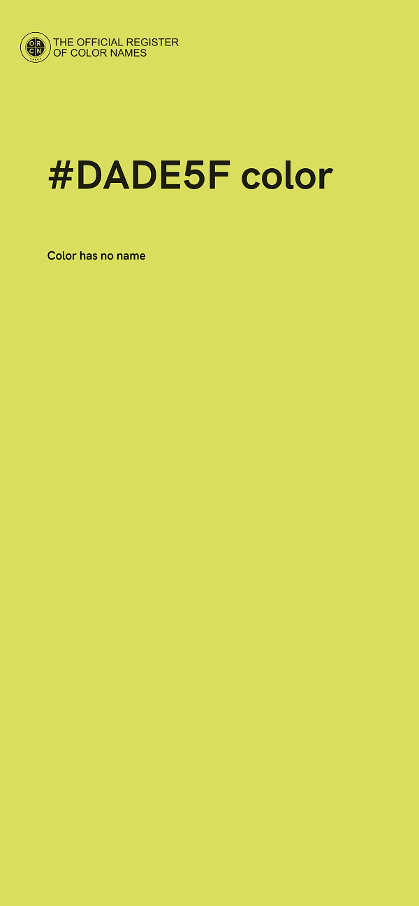 #DADE5F color image