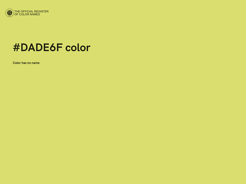 #DADE6F color image