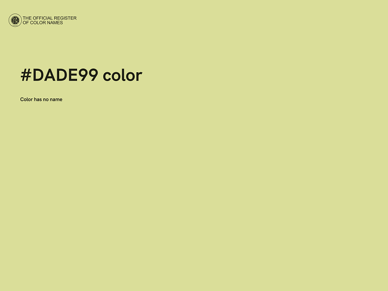 #DADE99 color image