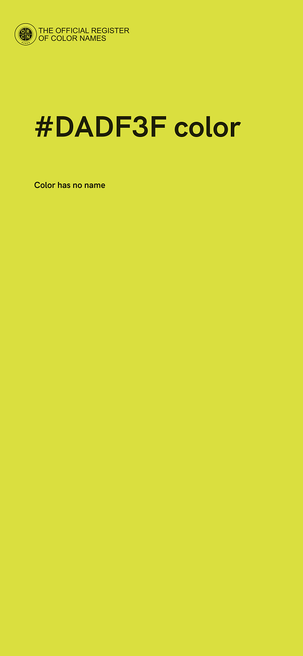 #DADF3F color image