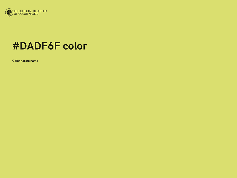 #DADF6F color image