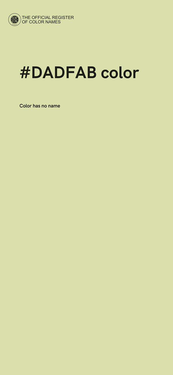 #DADFAB color image