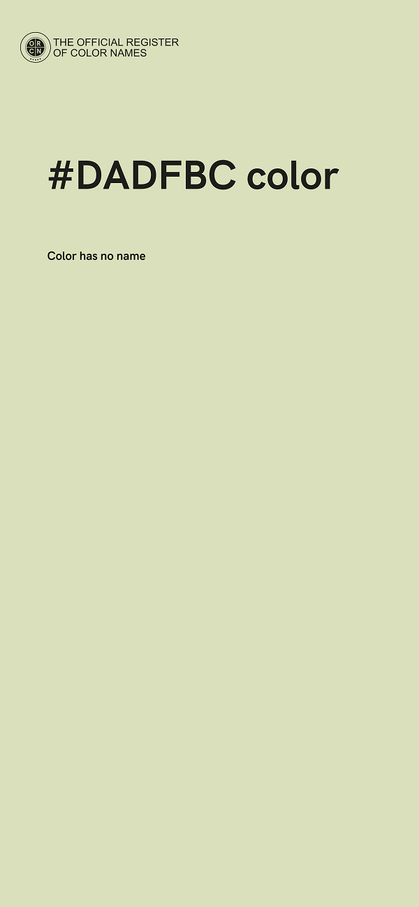 #DADFBC color image