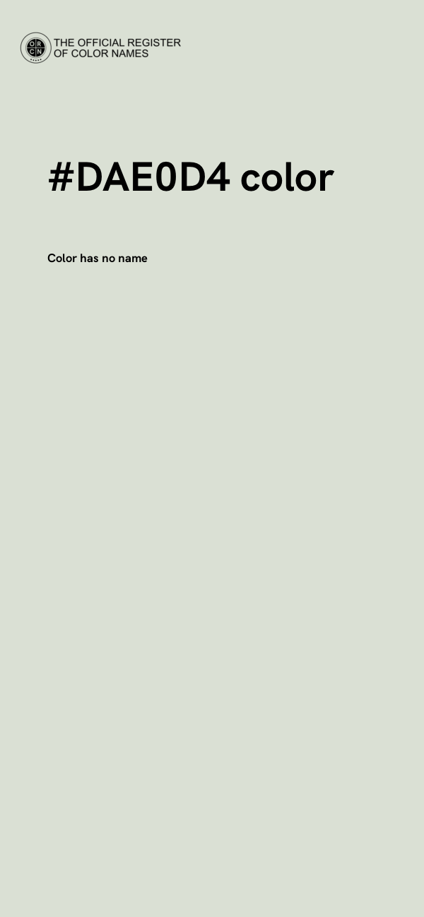 #DAE0D4 color image