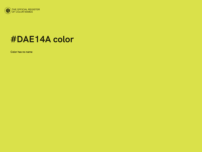 #DAE14A color image