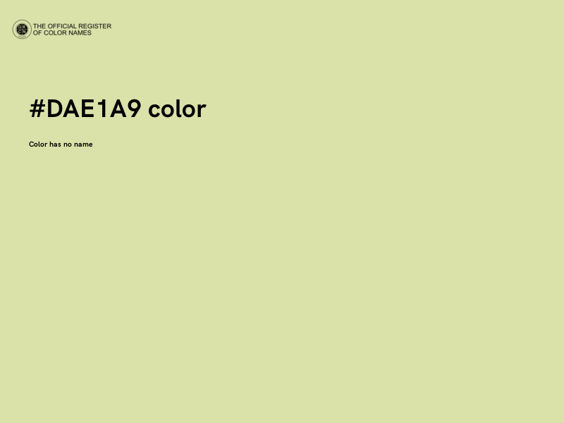 #DAE1A9 color image