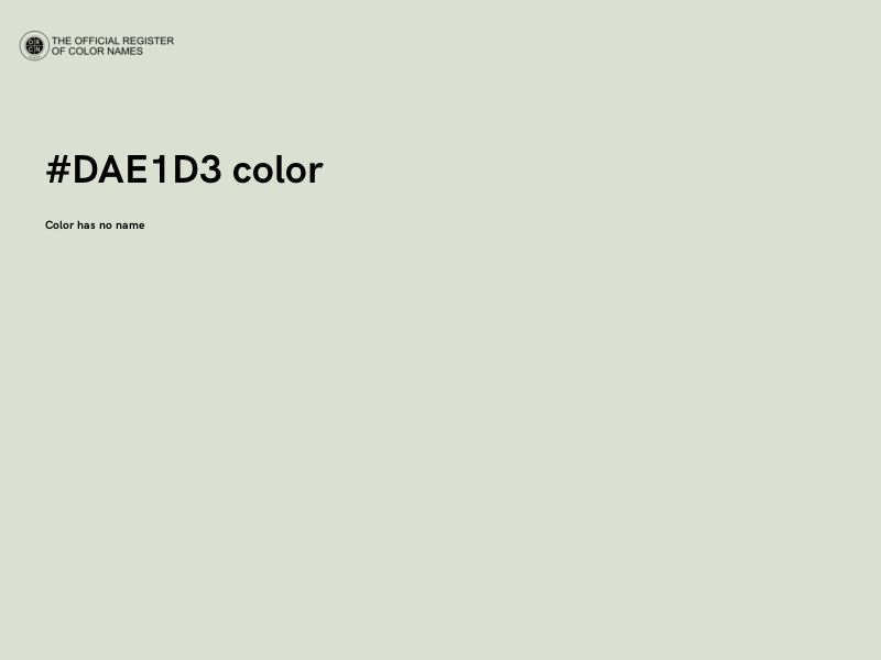 #DAE1D3 color image