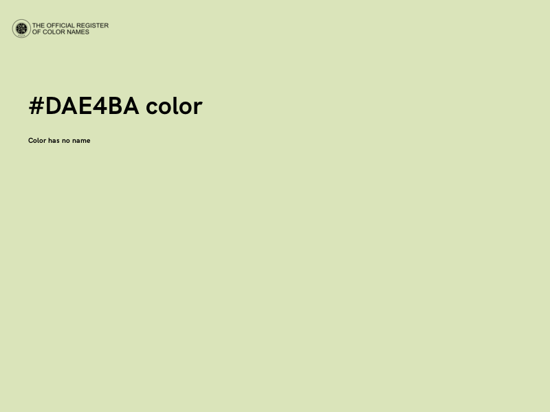 #DAE4BA color image