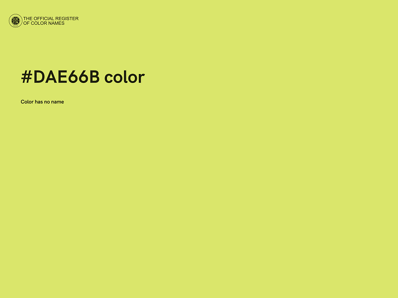 #DAE66B color image