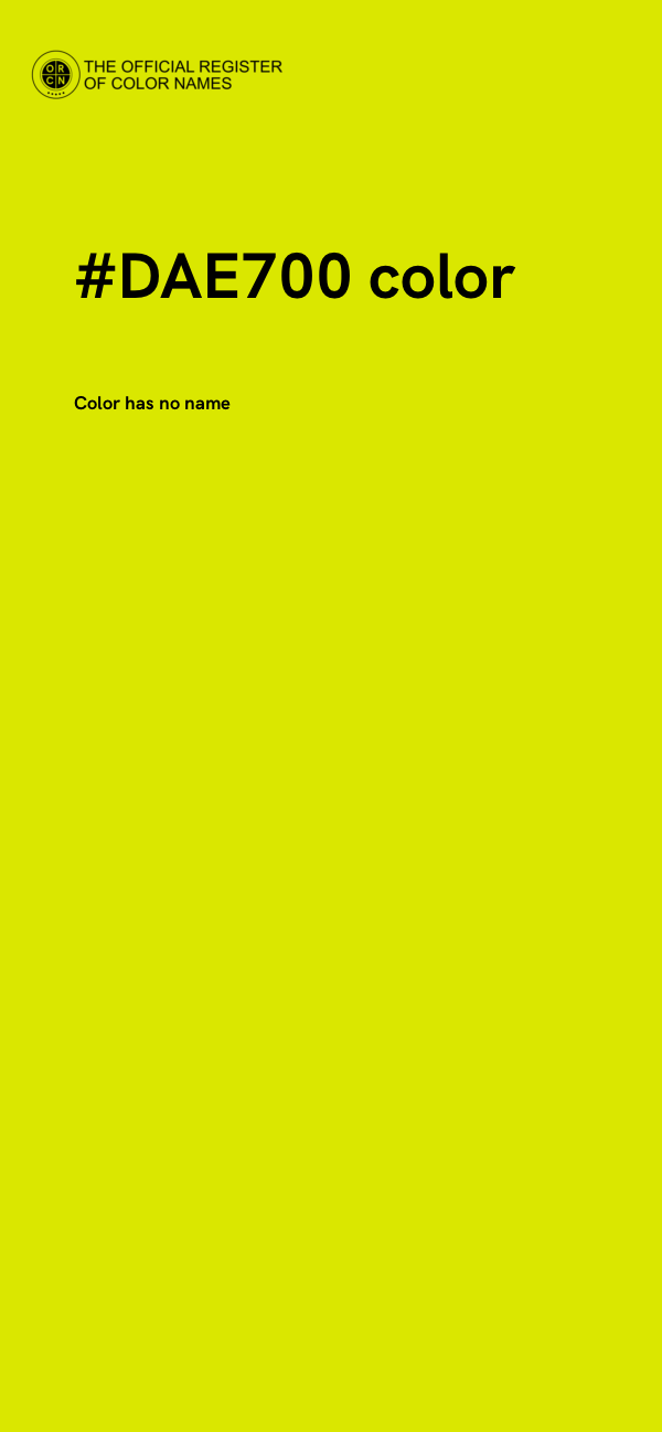 #DAE700 color image