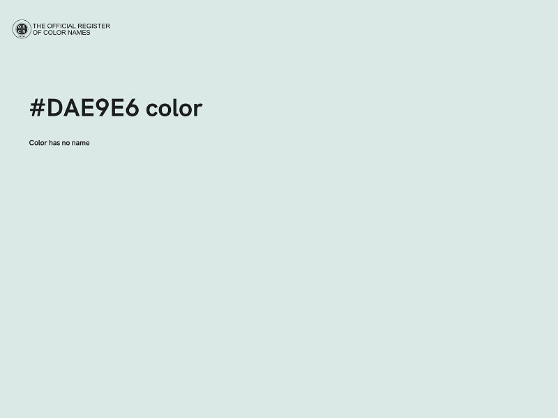 #DAE9E6 color image
