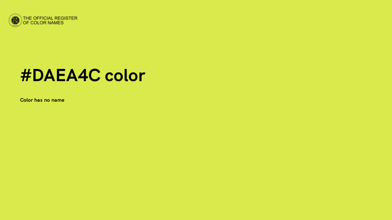 #DAEA4C color image