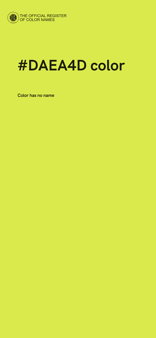 #DAEA4D color image