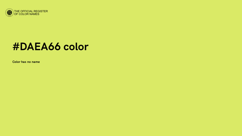 #DAEA66 color image