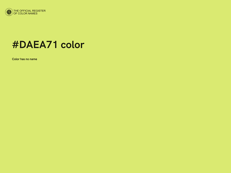 #DAEA71 color image