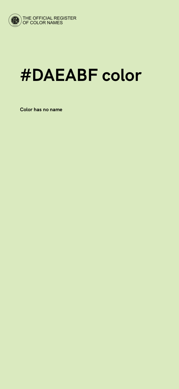 #DAEABF color image