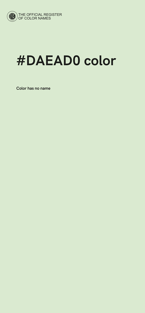 #DAEAD0 color image