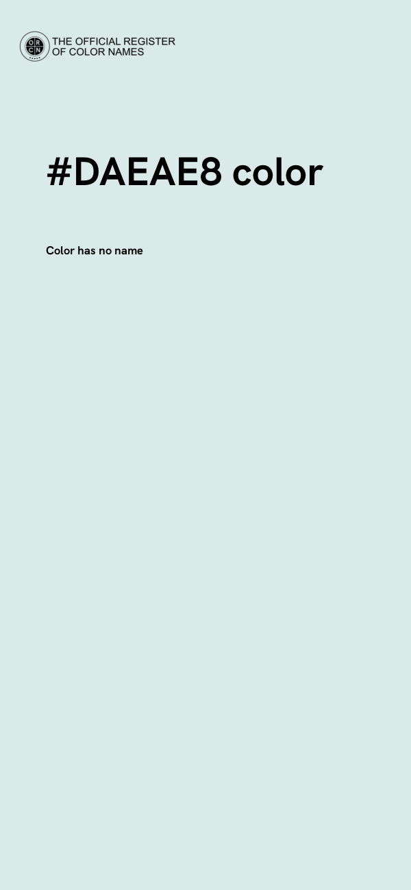 #DAEAE8 color image