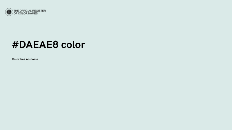 #DAEAE8 color image