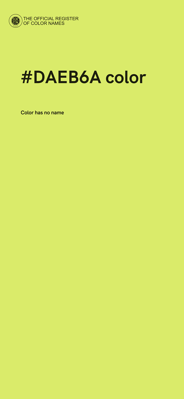 #DAEB6A color image